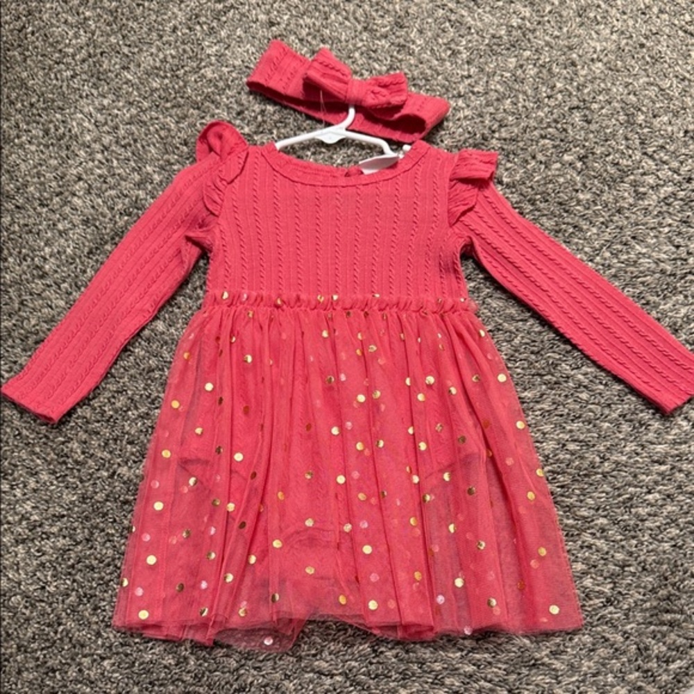 Just Lizzy 24 month Pink Dress with Headband